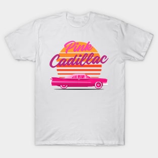 Pink Cadillac - Classic vintage caddy at sunset T-Shirt